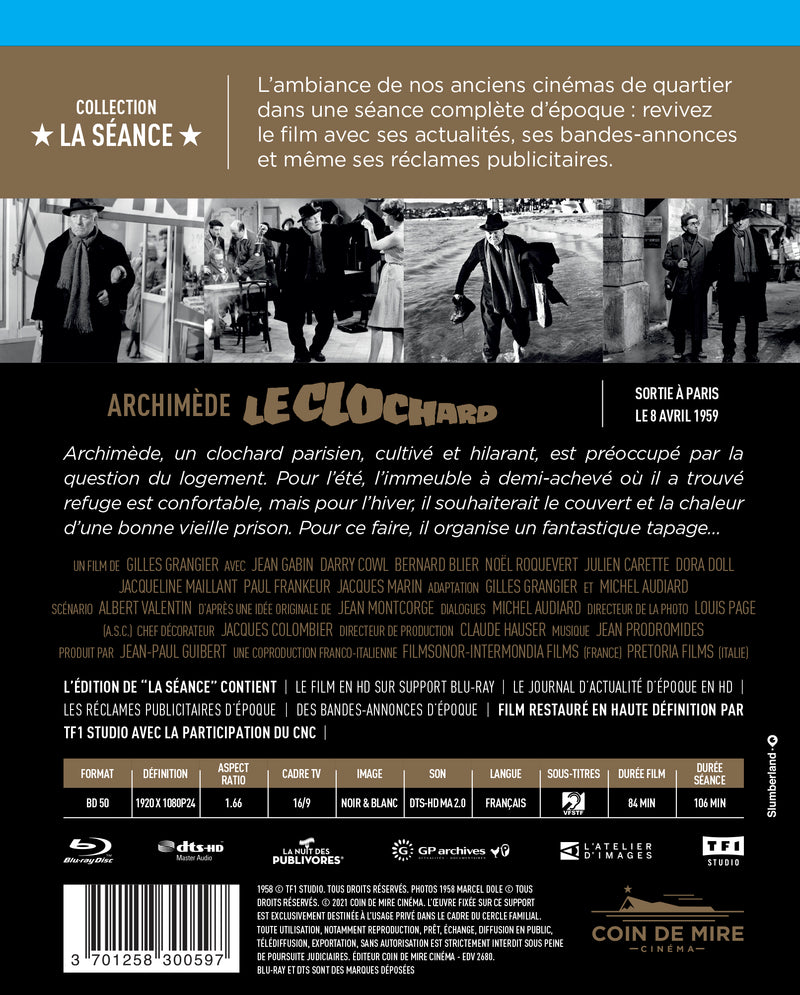 ARCHIMEDE LE CLOCHARD La boutique Coin de Mire Cinéma